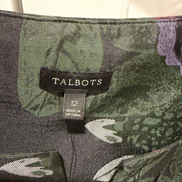 Talbots || Floral Peplum Top – Black Multicolor || Size 12 – NWT - Picture 3 of 7